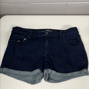 Dark Blue Denim Women's Shorts